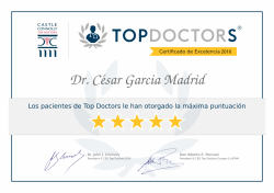 El doctor García-Madrid recibe el Certificado de Excelencia de Top Doctors®